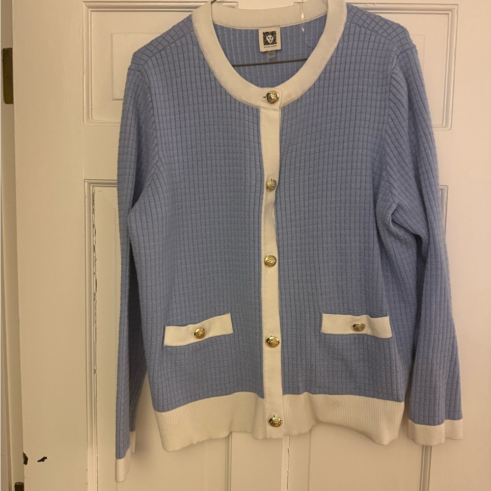 Light Blue Cable Knit Sweater